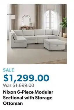 Sam's Club Nixon 6-Piece Modular Sectional with Storage Ottoman offer
