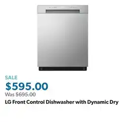 Sam's Club LG Front Control Dishwasher with Dynamic Dry offer