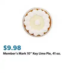 Sam's Club Member's Mark 10 Key Lime Pie, 41 oz offer