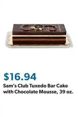 Sam's Club Sam's Club Tuxedo Bar Cake with Chocolate Mousse, 39 oz offer