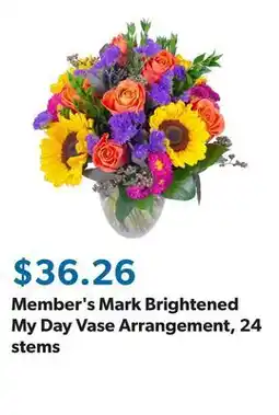 Sam's Club Member's Mark Brightened My Day Vase Arrangement, 24 stems offer