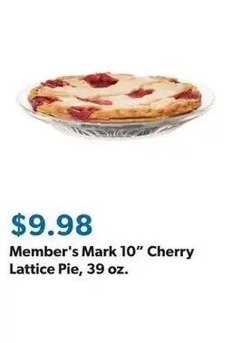 Sam's Club Member's Mark 10 Cherry Lattice Pie, 39 oz offer