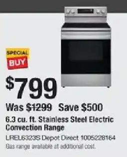 The Home Depot LG Stainless Steel Electric Convection Range offer