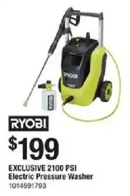 The Home Depot Ryobi electric pressure washer offer