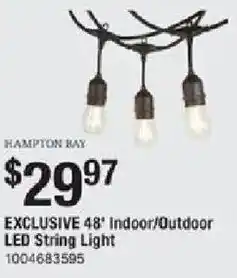 The Home Depot Hampton bay indoor and outdoor led string light offer