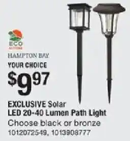 The Home Depot Hampton bay led 20-40 lumen path light offer