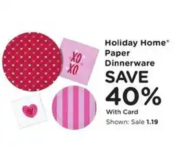 Kroger Holiday Home Paper Dinnerware offer