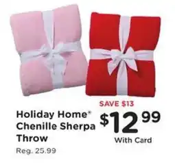 Kroger Holiday home chenille sherpa throw offer