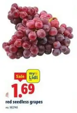 Lidl Red seedless grapes offer