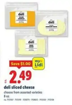 Lidl Deli sliced cheese offer