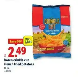 Lidl Frozen crinkle cut french fried potatoes offer