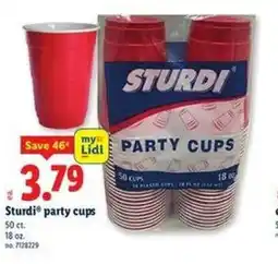 Lidl Sturdi party cups offer
