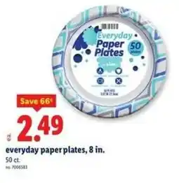Lidl Everyday paper plates offer