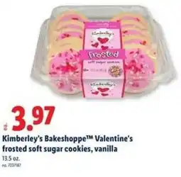 Lidl Kimberley's Bakeshoppe Valentine's frosted soft sugar cookies, vanilla offer