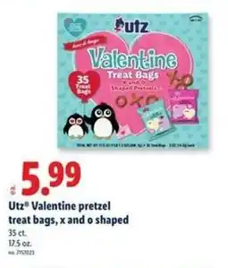 Lidl Utz Valentine pretzel treat bags, x and o shaped offer