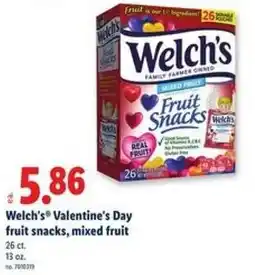 Lidl Welch's Valentine's Day fruit snacks, mixed fruit offer
