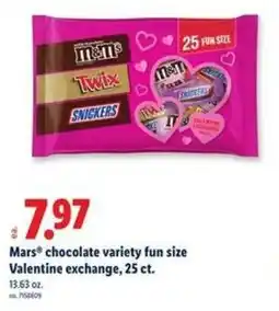 Lidl Mars chocolate variety fun size Valentine exchange offer