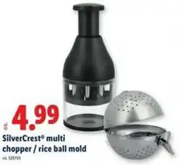 Lidl SilverCrest multi chopper and rice ball mold offer