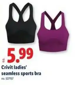 Lidl Crivit ladies' seamless sports bra offer