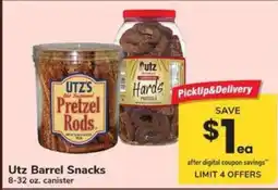 Safeway Utz Barrel Snacks offer