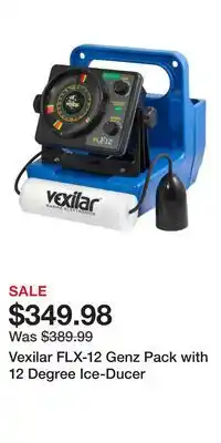 Cabela's Vexilar FLX-12 Genz Pack with 12 Degree Ice-Ducer offer