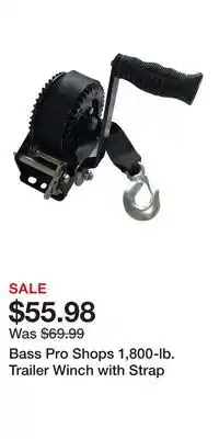 Cabela's Bass Pro Shops 1,800-lb. Trailer Winch with Strap offer