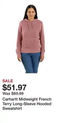 Cabela's Carhartt Midweight French Terry Long-Sleeve Hooded Sweatshirt offer