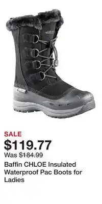 Cabela's Baffin CHLOE Insulated Waterproof Pac Boots for Ladies offer