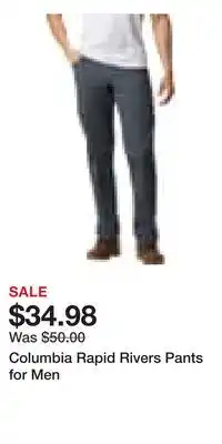 Cabela's Columbia Rapid Rivers Pants for Men offer