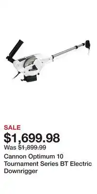 Cabela's Cannon Optimum 10 Tournament Series BT Electric Downrigger offer