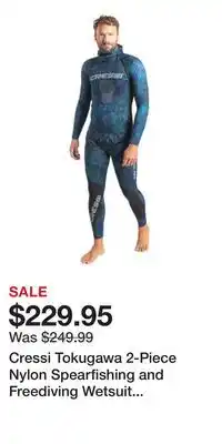 Cabela's Cressi Tokugawa 2-Piece Nylon Spearfishing and Freediving Wetsuit with Hood offer