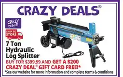 Ocean State Job Lot 7-Ton Hydraulic Log Splitter Blue offer