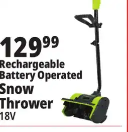 Ocean State Job Lot Rechargeable Battery Operated Snow Thrower offer