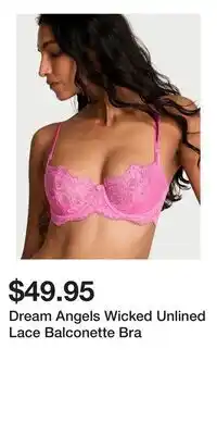 Victoria's Secret Dream Angels Wicked Unlined Lace Balconette Bra offer