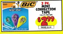 Ollie's BiC 3 PK. MINI CORRECTION TAPE offer