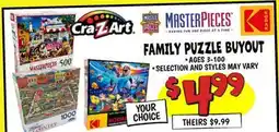 Ollie's FAMILY PUZZLE BUYOUT offer