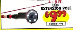 Ollie's 4-8 FT. LED EXTENSION POLE offer