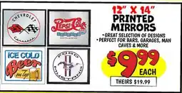 Ollie's 12 X 14 PRINTED MIRRORS offer