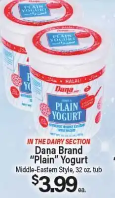 Angelo Caputo's Fresh Market Dana Brand Plain Yogurt offer