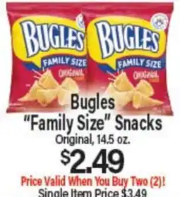 Angelo Caputo's Fresh Market Bugles Family Size Snacks offer