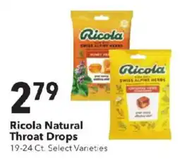 Cash Wise Ricola Natural Throat Drops offer