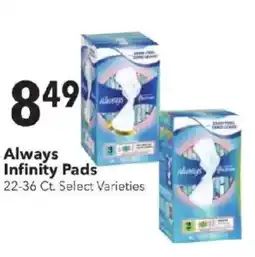 Cash Wise Always Infinity Pads offer