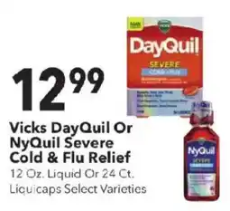 Cash Wise Vicks DayQuil Or NyQuil Severe Cold & Flu Relief offer