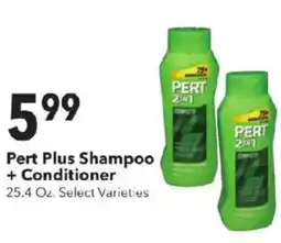 Cash Wise Pert Plus Shampoo + Conditioner offer