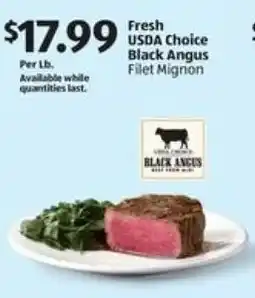 Aldi Fresh USDA Choice Black Angus offer