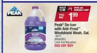 Ace Hardware Peak De-icer With Anti-frost Windshield Wash, Gal. offer