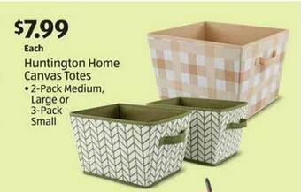 Aldi Huntington Home Canvas Totes offer