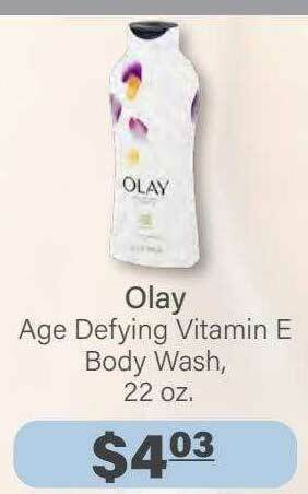 Commissary Olay Age Defying Vitamin E Body Wash offer