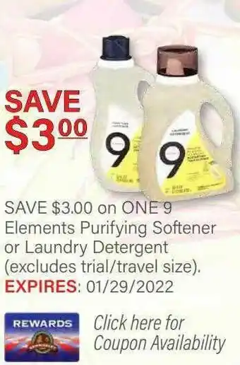 Commissary 9 Elements Purifying Softener Or Laundry Detergent offer