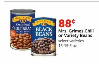 Fareway Mrs. Grimes Chili Or Variety Beans offer